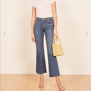 NWT Reformation Mid Crop Flare Jeans
